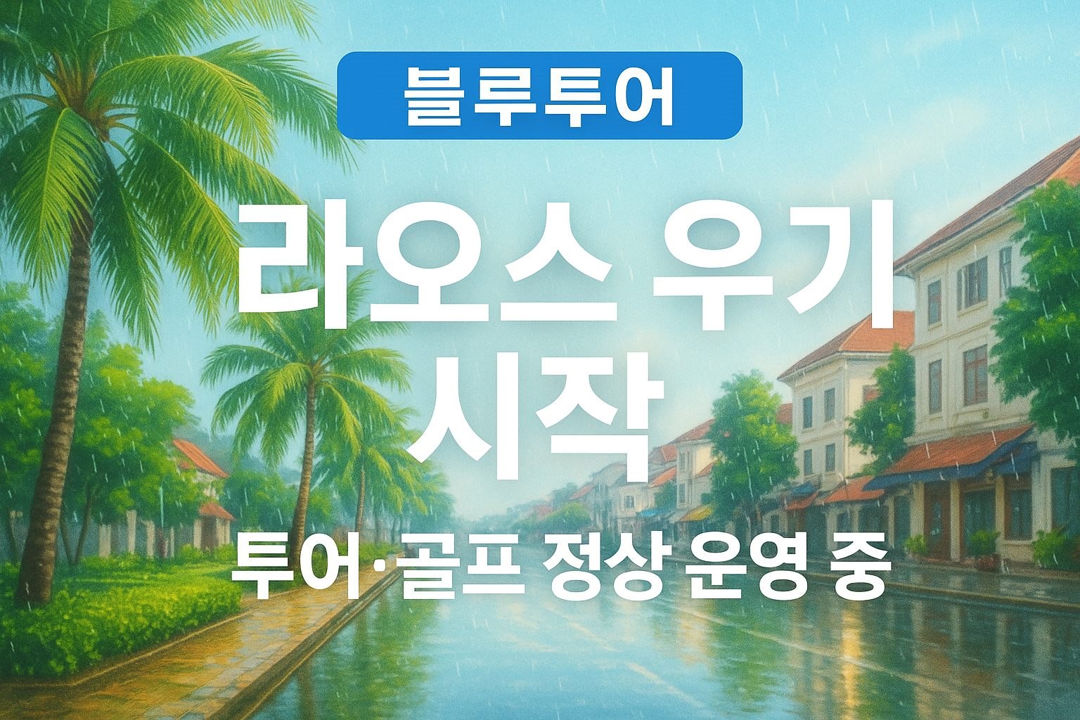 라오스 우기 시작 안내, 투어와 골프 정상 운영