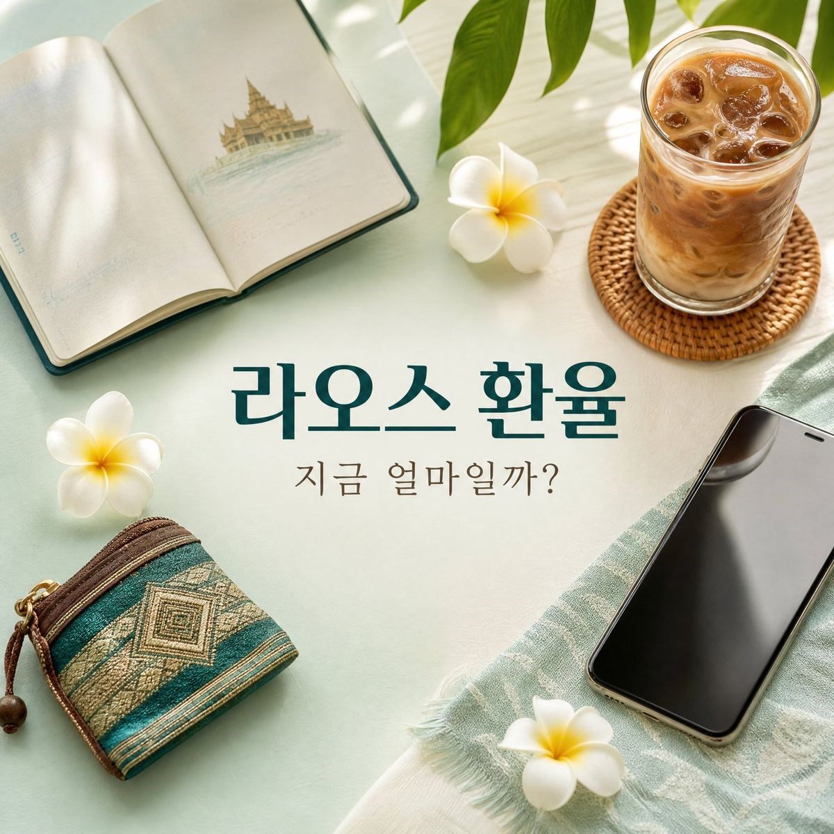 라오스 환율 1만 낍 한국 돈 환산, 여권과 라오스 전통 동전지갑